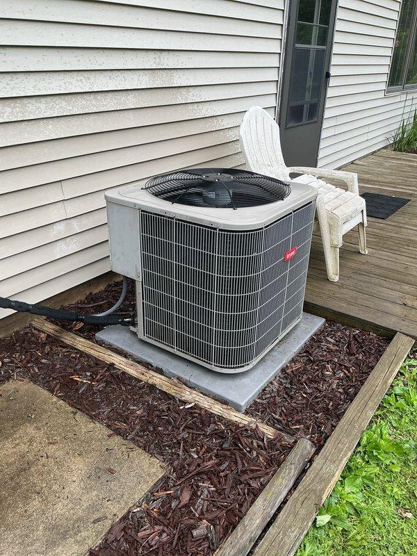 Completed annual cooling maintenance on residential air conditioning system. Performed comprehensive inspection of outdoor condenser unit, verified proper operation of all components, and documented equipment condition with photographs. Unit found in good working order with no immediate service needs identified.