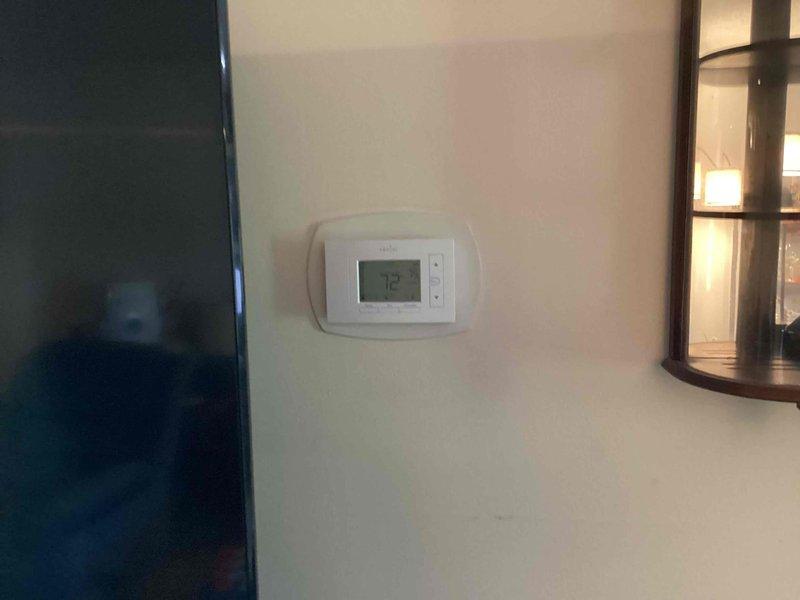 Completed full package unit installation including mechanical reconnection of all components. Installed new digital programmable thermostat and verified proper system operation with temperature control functionality. All necessary permits were obtained prior to installation, and final system testing confirmed proper airflow and cooling performance.