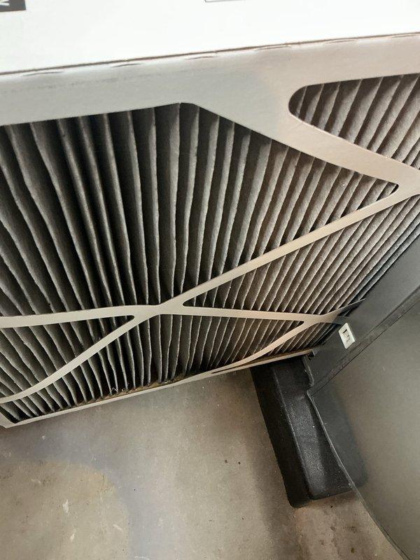 Completed annual maintenance package on residential HVAC system including furnace heating tune-up and air conditioning unit inspection. Replaced heavily soiled air filters in both the main system and furnace humidifier assembly, which showed significant dust and debris accumulation. Performed comprehensive system diagnostics, verified proper operation of all components, and ensured optimal airflow throughout the system.