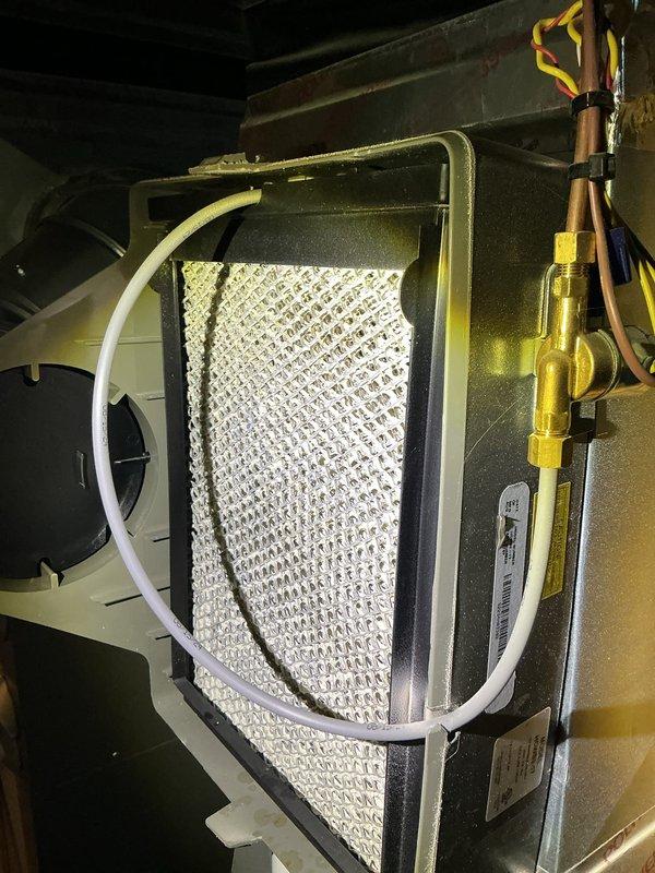 Completed scheduled annual maintenance on residential HVAC system. Inspected furnace unit, blower assembly, and air filtration system; verified proper operation of all mechanical components including gas valve, electrical connections, and condensate drainage system. Filter showed moderate dust accumulation and was assessed for replacement; all safety controls and system components found operating within normal parameters.