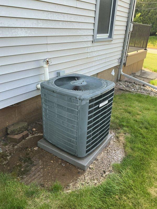 Completed annual cooling maintenance on residential outdoor condensing unit. Performed comprehensive system inspection, cleaned condenser coils, verified proper refrigerant levels, tested electrical connections and components, and confirmed optimal operational performance. Unit operating within manufacturer specifications with no issues identified.
