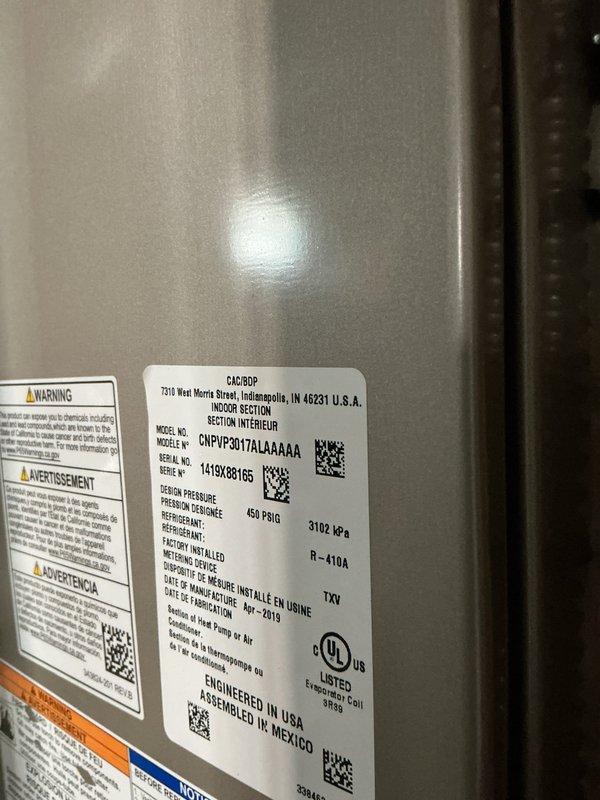 Performed annual HVAC maintenance on Goodman packaged unit model CMPV36R11A1AAAAA. Connected manifold gauge set to measure refrigerant pressures and verified system operating parameters within manufacturer specifications for R-410A refrigerant. Completed routine inspection and system diagnostics on outdoor condensing unit.