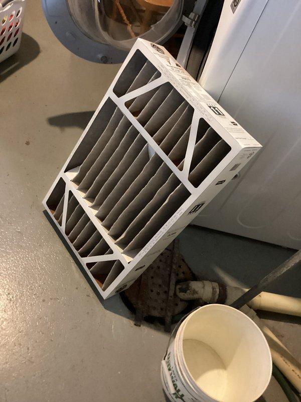 Completed annual HVAC maintenance on residential split system. Inspected outdoor condensing unit, verified proper operation of condenser fan and compressor, and checked refrigerant levels. Replaced indoor air filter with new pleated media filter to ensure optimal airflow and system efficiency.