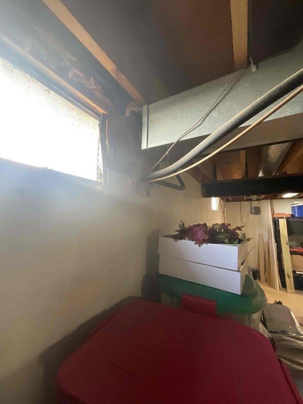Conducted on-site evaluation for air conditioning system replacement. Existing outdoor condensing unit has exceeded its 20-year service life and requires full replacement. Documented current system configuration including basement furnace installation, ductwork layout, and mechanical room setup to determine proper equipment sizing and compatibility for new AC system. Provided replacement estimate with expedited installation timeline as requested.