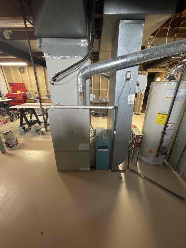 Conducted on-site evaluation for air conditioning system replacement. Existing outdoor condensing unit has exceeded its 20-year service life and requires full replacement. Documented current system configuration including basement furnace installation, ductwork layout, and mechanical room setup to determine proper equipment sizing and compatibility for new AC system. Provided replacement estimate with expedited installation timeline as requested.