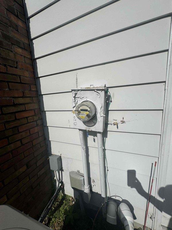 Responded to service call for non-operational air conditioning system requiring full HVAC replacement evaluation. Conducted comprehensive assessment of existing cooling and heating equipment in basement utility area. Inspected current ductwork configuration, including galvanized steel supply runs and connections to existing HVAC cabinet unit. Evaluated electrical service capacity at exterior meter location to ensure adequate power supply for new system installation. Documented existing system components, ductwork layout, and electrical infrastructure through photographic documentation. Provided detailed estimate for complete AC and furnace system replacement to address immediate cooling failure and upgrade heating equipment. Recommended expedited installation timeline based on current system failure and customer requirements.