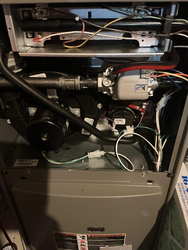 Completed annual heating check on Lennox furnace system. Performed comprehensive inspection of all internal components including burner assembly, gas valve, ignition system, blower motor, and electrical controls. Verified proper operation of draft inducer motor and pressure switches. Inspected heat exchanger for cracks or deterioration. Checked all electrical connections and wiring harnesses for secure termination. Confirmed proper venting through PVC exhaust system. Documented equipment condition through photographs. Unit operating within manufacturer specifications at time of service.