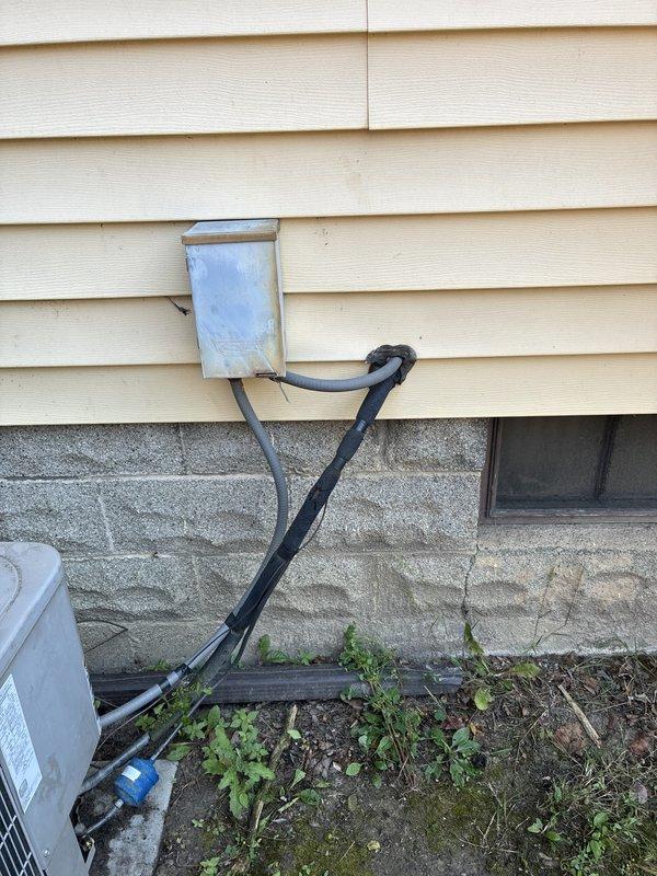 Conducted comprehensive site assessment for complete HVAC system replacement. Evaluated existing outdoor condensing unit showing significant age-related deterioration, weathered casing, and operational failure following previous unsuccessful repair attempt. Documented current system configuration including refrigerant lines, electrical connections, and equipment placement on concrete pad. Photographed installation conditions, foundation access points, and utility connections to develop accurate replacement specifications. Provided detailed estimate for full heating and cooling system replacement including indoor air handler and outdoor condensing unit to address customer's immediate need for reliable climate control within the month.