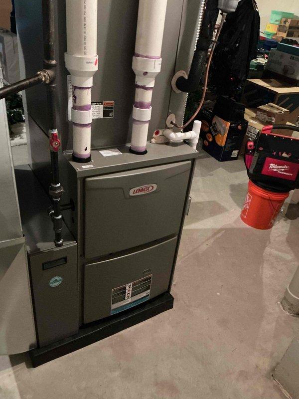 Responded to no heat/cool condition on Lennox system displaying 298 error code following electrical storm. Diagnosed failed thermostat due to power surge damage. Removed defective thermostat and installed new digital programmable replacement unit. Verified proper 24VAC power supply to new thermostat, confirmed communication with furnace and air conditioning system, and tested system operation in both heating and cooling modes. System restored to full functionality with all equipment operating within manufacturer specifications.