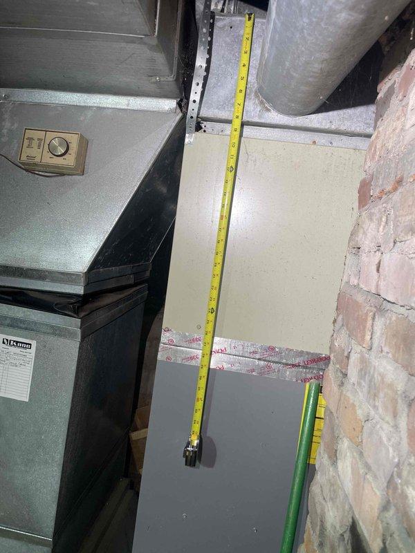 Conducted on-site assessment of non-operational air conditioning system located in basement. Performed detailed measurements of existing HVAC equipment and ductwork configuration to determine replacement specifications. Documented current equipment condition, clearance dimensions, and installation parameters necessary for preparing comprehensive replacement estimate.