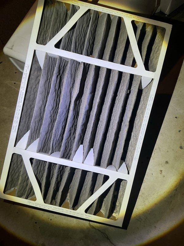 Completed comprehensive Air Care Heating and Cooling maintenance service on HVAC system. Replaced furnace filter and humidifier pad as part of scheduled recurring maintenance. Performed full system inspection with internal components accessed and verified proper operation of blower motor assembly, control boards, and electrical connections throughout the unit.
