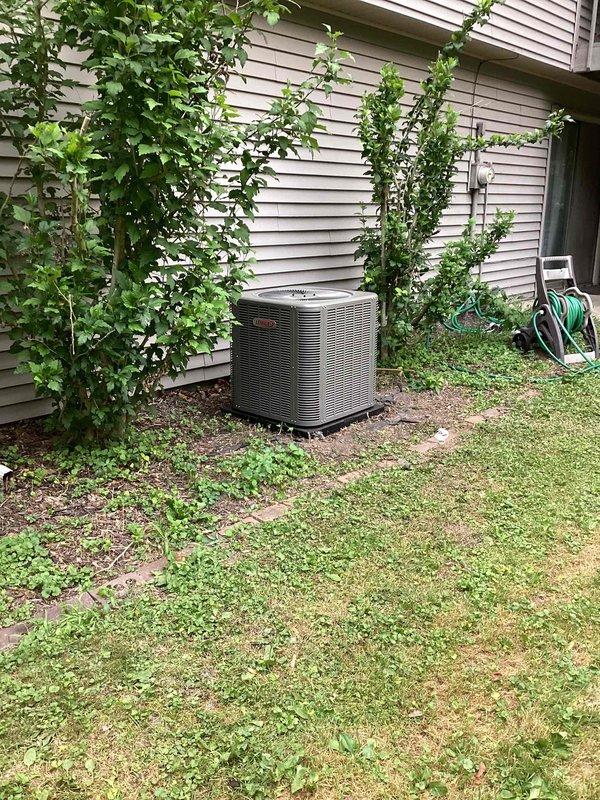 Completed full HVAC system installation including a 70,000 BTU gas furnace with evaporator coil, 2.5-ton air conditioning condenser unit positioned at rear of property, and RG240S6N residential water heater. Installation included humidifier integration, refrigerant line connections, condensate drainage, electrical wiring, and gas line reconnection for both furnace and water heater. Installed and programmed Sensi digital thermostat with multi-stage heating and cooling controls. All equipment tested and verified operational, with proper airflow, temperature differentials, and safety controls confirmed. System commissioned and left in full working order with all permits requested for mechanical work.