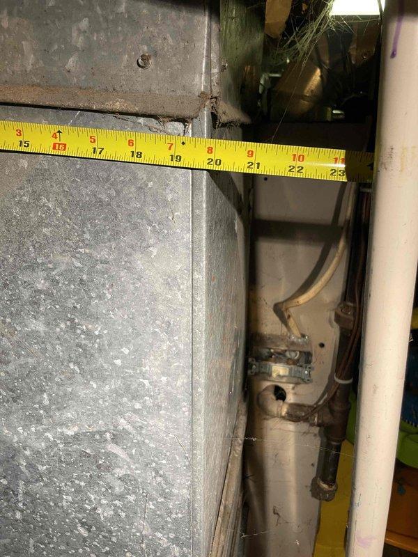 Conducted on-site assessment for complete AC system replacement on 23-year-old residential cooling system experiencing failure. Unit not providing adequate cooling after previous contractor replaced capacitor and identified failed fan motor. Evaluated existing outdoor condensing unit, indoor air handler, and ductwork system. Documented equipment age, measured existing ductwork dimensions and clearances for replacement equipment specifications. Photographed current HVAC infrastructure including duct configurations and mechanical components to determine proper sizing and compatibility requirements for new system installation. Provided comprehensive replacement estimate for full system upgrade affecting whole home comfort.