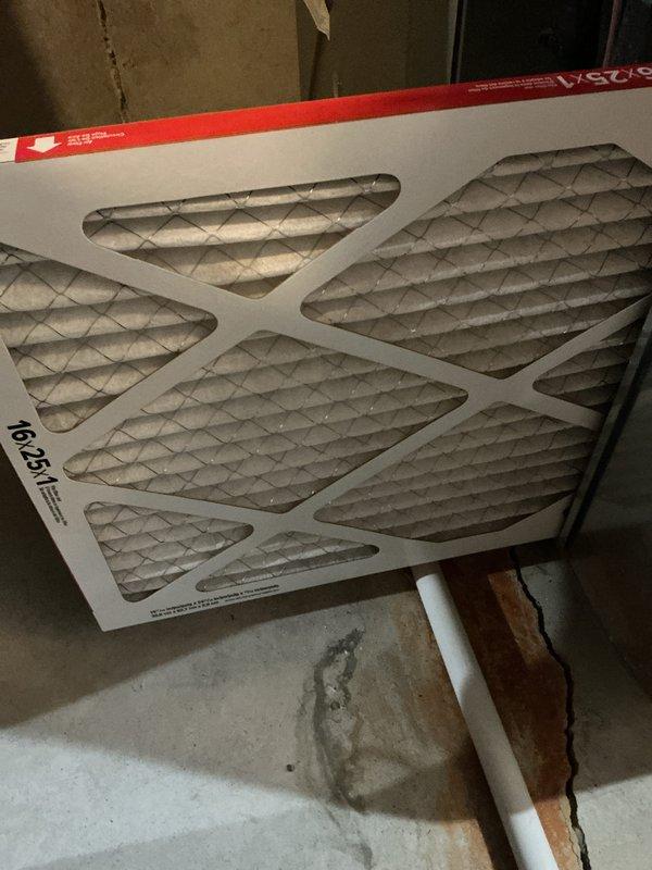 Completed annual HVAC maintenance tune-up on residential furnace and air handler system. Inspected 16x25x1 air filter, verified proper equipment operation, and confirmed all components functioning within normal parameters. System operational with no issues identified.