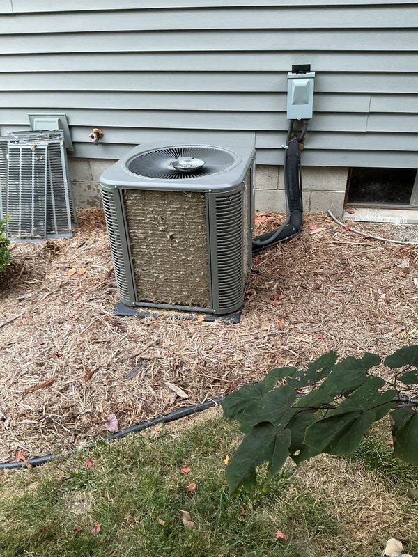 Completed spring maintenance tune-up on Lennox CX35-24B-6F-20 air conditioning system. Performed comprehensive inspection of outdoor condenser unit, verified refrigerant levels and pressures, checked electrical connections at disconnect box, tested capacitor and contactor operation, cleaned condenser coils, and replaced air filter. All components operating within manufacturer specifications with no issues identified.