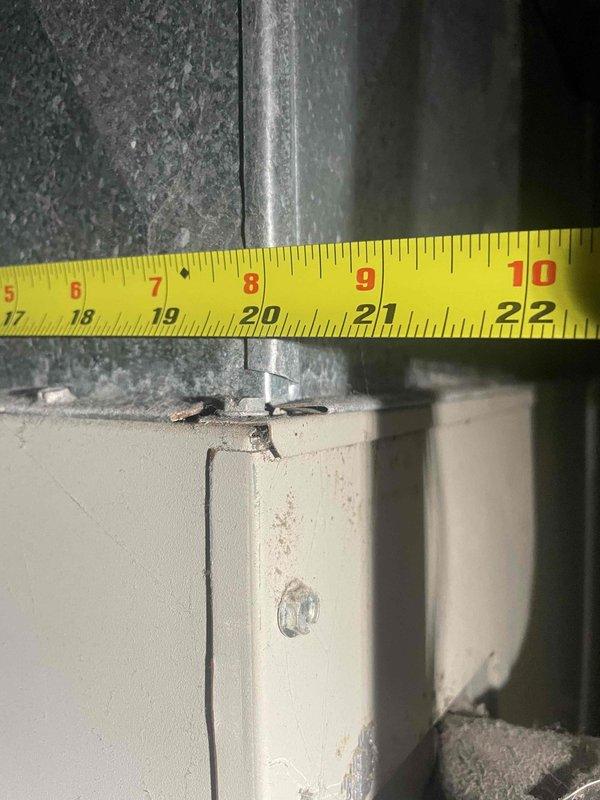 Performed comprehensive assessment of 24-year-old non-operational furnace system located on ground floor of residence. Documented existing equipment dimensions and clearances with detailed measurements of ductwork and installation space to prepare accurate replacement estimate for new heating system.