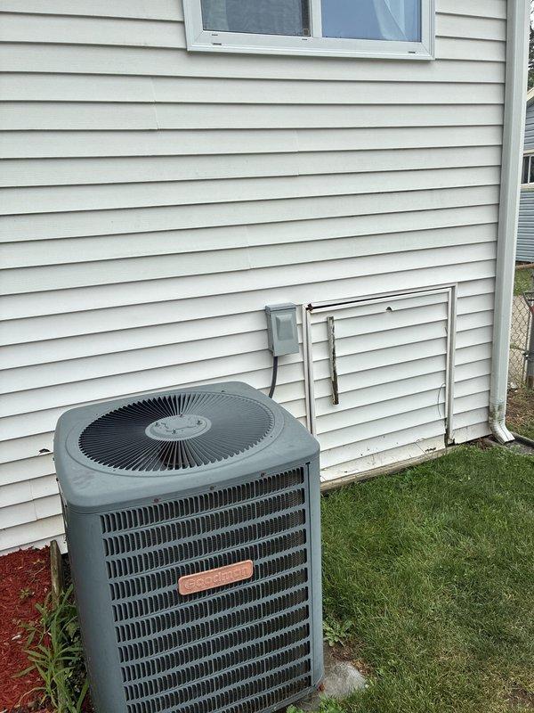 Conducted estimate for furnace replacement at residential property. Existing furnace located in basement is 15+ years old and homeowner requested replacement as soon as possible. Inspected current heating system, assessed installation requirements, and documented existing HVAC equipment including outdoor air conditioning unit. No active system failures or additional issues reported at time of estimate. Photographed existing equipment configuration and provided replacement options to homeowner.