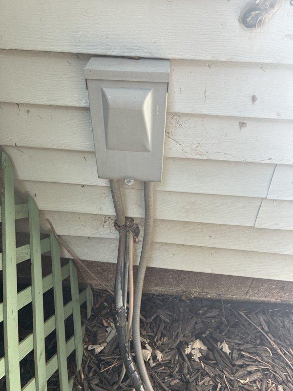 Provided estimate for complete HVAC system replacement including furnace and air conditioning unit for property with non-operational equipment located in crawl space. Inspected existing outdoor condenser unit showing significant weathering, dirt accumulation, and aged condition, along with electrical disconnect and associated infrastructure. Assessed requirements for new natural gas furnace installation and matching condensing unit to replace failed system for prospective property purchaser.