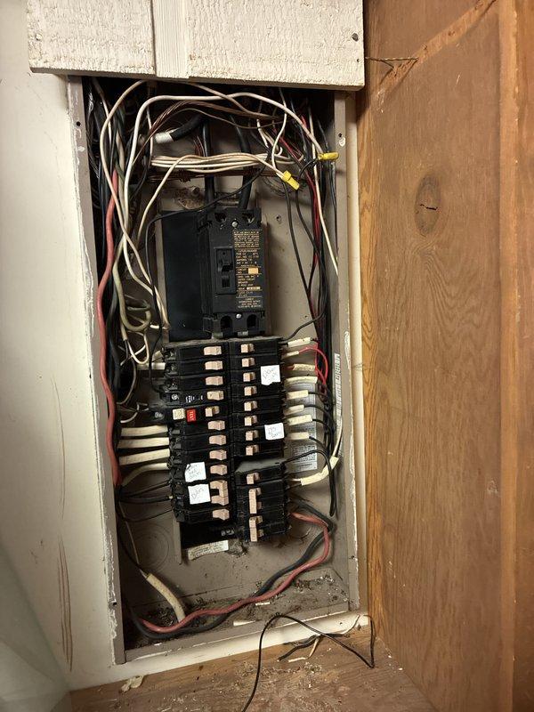 Conducted on-site evaluation for whole house Generac generator installation. Assessed existing electrical infrastructure, including 150-amp Cutler-Hammer main breaker panel with dual bus configuration. Documented current electrical service capacity, panel condition, and available space for transfer switch integration. Photographed existing main disconnect and panel layout to determine equipment requirements and develop installation timeline estimate.