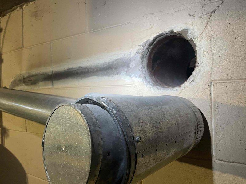 Provided estimate for furnace replacement in basement. Current 13-year-old unit is non-operational. Documented existing ductwork configuration and clearance measurements for new equipment installation.