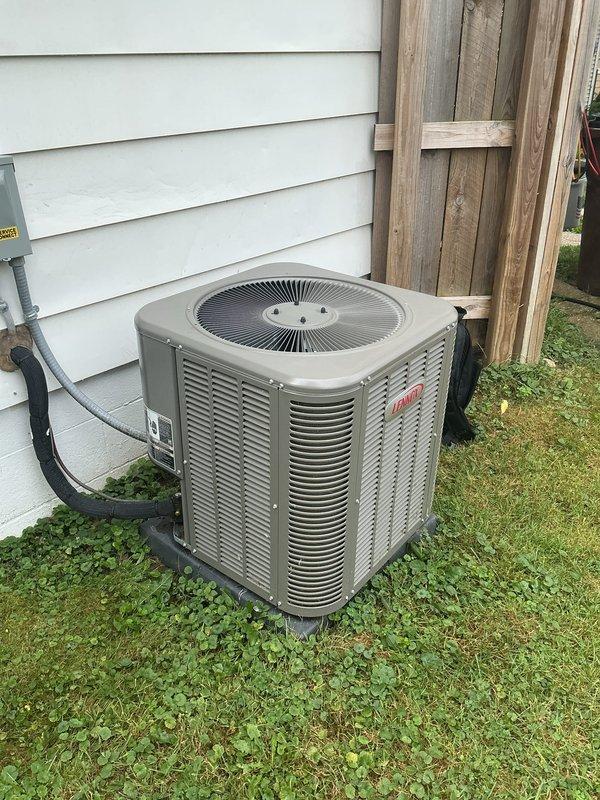 Completed comprehensive tune-up on 3-year-old Lennox air conditioning condenser unit. Performed standard maintenance protocol including inspection of electrical components, refrigerant level verification, coil cleaning, and operational testing of fan motor and compressor. Unit found to be in good working condition with no issues identified; all systems operating within manufacturer specifications.