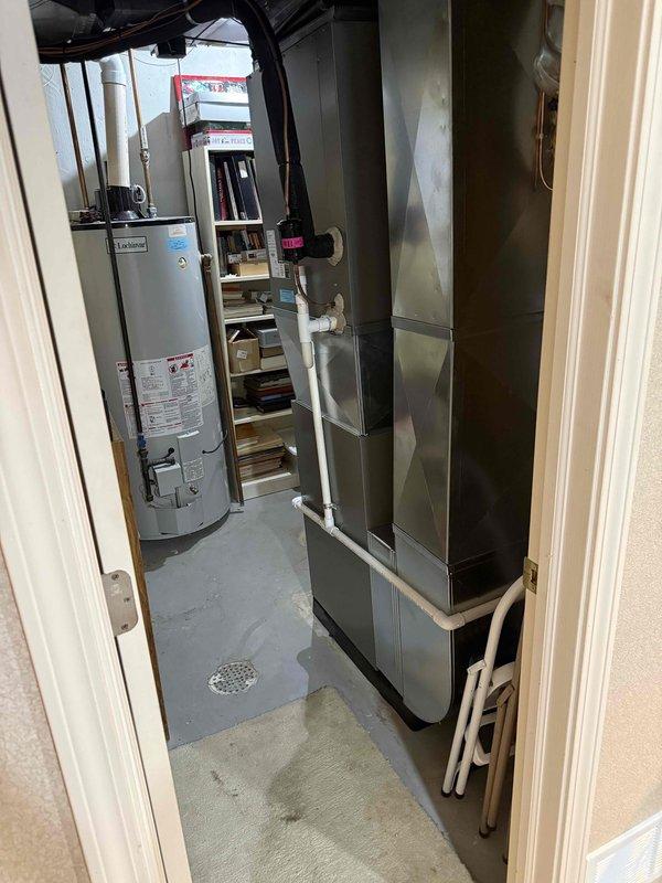 Completed installation of 110,000 BTU furnace in mechanical room with all necessary reconnections and integration with existing HVAC infrastructure. Installed humidifier system and connected control board with proper wiring configuration to thermostat controls. Mechanical permit obtained for furnace-only installation, with all work completed to code specifications and system tested for proper operation.