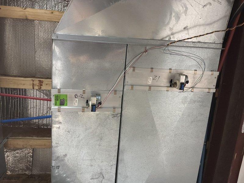 Provided estimate for replacement of natural gas furnace and air conditioning system under BOGO promotion. Current 20+ year old furnace located in basement and 8-year-old AC unit in attic are both operational but nearing end of service life. Assessed existing ductwork, electrical connections, and installation requirements for both locations including attic-mounted air handler with control relays and basement furnace with PVC venting and flexible duct connections.