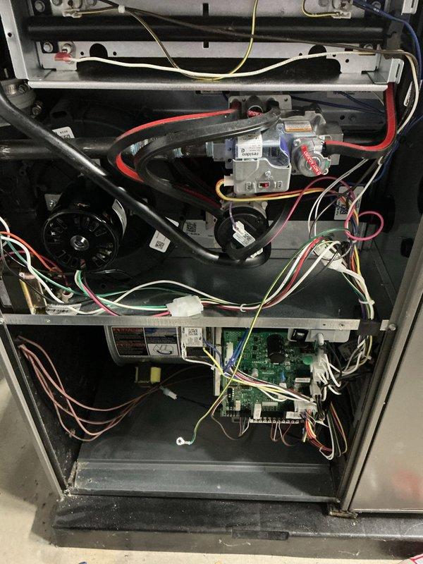 Completed comprehensive ComfortGuard Maintenance inspection on Lennox HVAC system. Performed thorough evaluation of furnace components including gas valve assembly, blower motor, control board, and all electrical connections. Verified thermostat operation and system controls, confirming proper temperature regulation and communication between thermostat and equipment. Replaced air filters as part of scheduled maintenance protocol. All components inspected and found operating within normal parameters with no issues identified.
