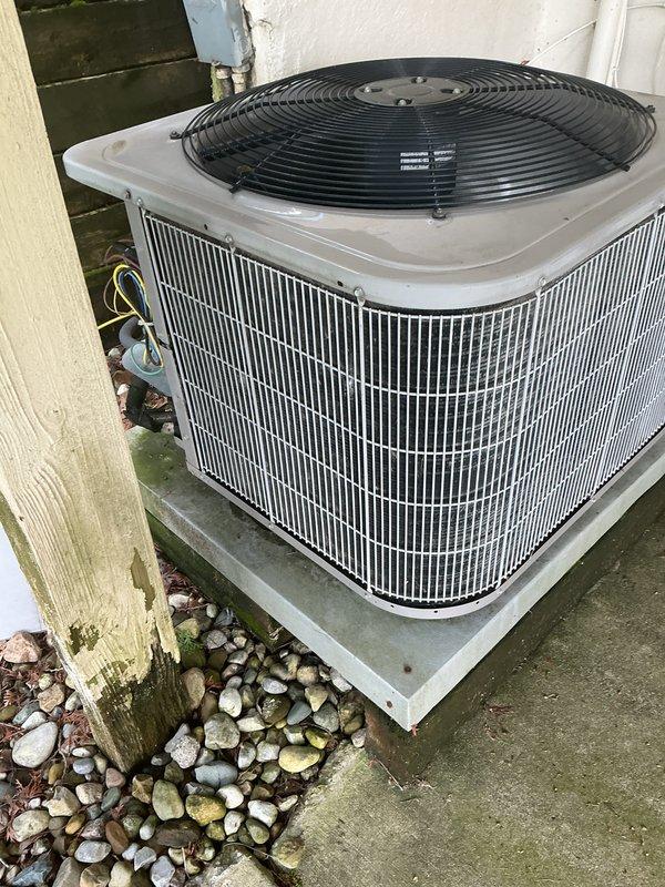 Completed annual maintenance on a 10-year-old Bryant Evolution Connex central air conditioning system. Performed comprehensive tune-up including inspection of outdoor condenser unit, verification of refrigerant lines and service valves, and confirmed proper operation of digital thermostat. System found operating within normal parameters with no deficiencies noted.