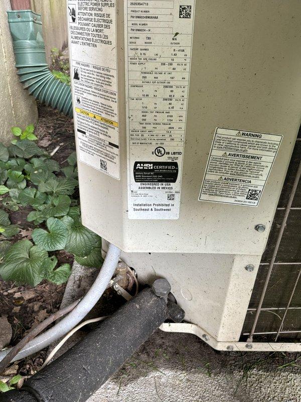 Conducted full system evaluation for residential HVAC replacement. Assessed 16-year-old furnace and 10-year-old air conditioning system currently experiencing operational failure. Documented existing equipment configuration in basement mechanical room including vertical furnace unit with ductwork connections and outdoor condensing unit mounted on exterior wall. Photographed current system specifications, nameplate data, and installation conditions to provide comprehensive replacement estimate. Customer requires expedited replacement within the next couple weeks due to non-functional cooling system.
