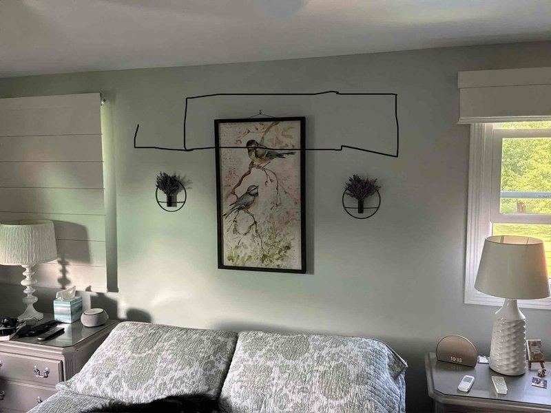 Provided estimate for new mini split installation in second-floor master bedroom. Assessed electrical panel capacity and identified optimal indoor unit placement above bed area on main wall. Confirmed adequate electrical service available for new dedicated circuit installation required for mini split system.