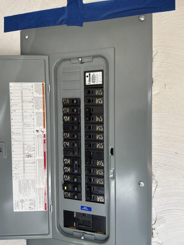 Provided estimate for new mini split installation in second-floor master bedroom. Assessed electrical panel capacity and identified optimal indoor unit placement above bed area on main wall. Confirmed adequate electrical service available for new dedicated circuit installation required for mini split system.