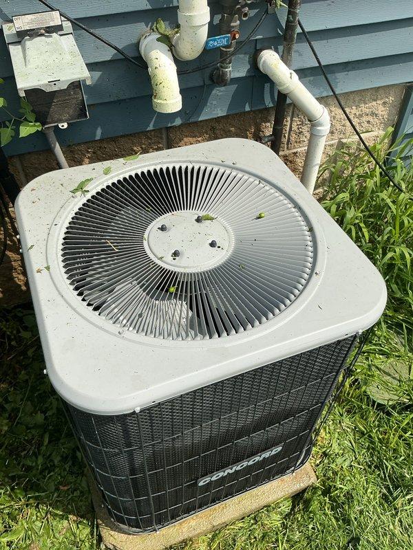 Completed scheduled maintenance on Concorde air conditioning system. Performed system diagnostics including temperature differential measurements across evaporator coil, verified proper refrigerant operation, and inspected outdoor condenser unit for optimal performance. All components operating within normal parameters upon completion of tune-up service.