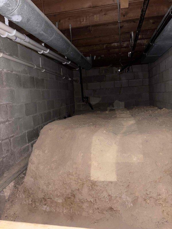Completed full HVAC system installation including 70,000 BTU furnace with humidifier, 2.5-ton air conditioning unit with evaporator coil in right-side configuration, and reconnection of existing electrical components. Mechanical permit obtained and all ductwork, refrigerant lines, and condensate drainage properly installed in basement/crawl space area with exposed joists. System tested and operational upon completion.