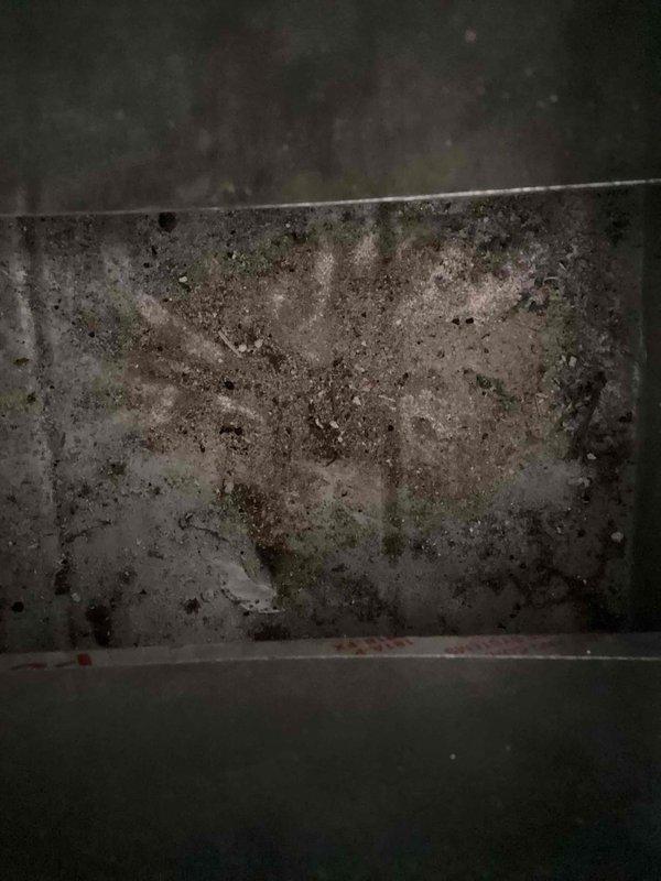 Conducted site assessment for ductwork installation requiring fabrication of metal sleeves for 5-6 existing heat runs. Measured all duct openings to determine proper sleeve dimensions and specifications for custom fabrication. Documented existing ductwork conditions showing signs of age, moisture exposure, and accumulated debris requiring attention during installation phase.