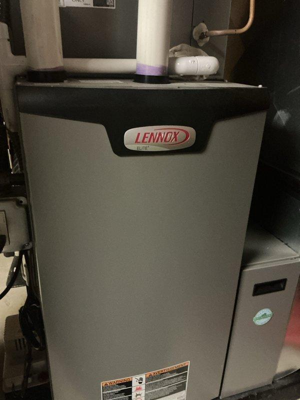 Completed comprehensive preventative maintenance on both the Lennox Elite furnace and outdoor condensing unit, both approximately two years old. Performed full system inspection, tested all components, verified proper operation of both heating and cooling systems with no issues found. Replaced furnace filter per customer request and confirmed all systems operating within manufacturer specifications.