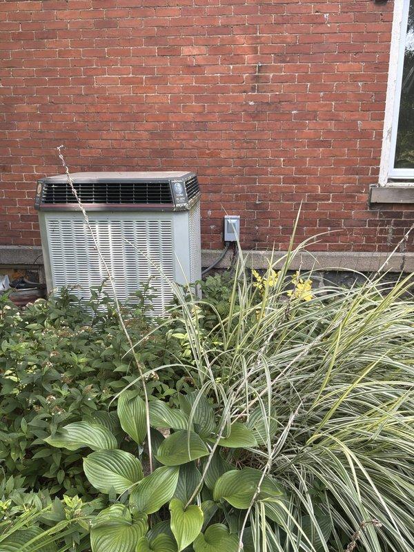 Completed full system estimate for 16-year-old furnace and air conditioning unit nearing end of expected service life. Inspected basement-mounted furnace with visible specification labels and connected ductwork, as well as exterior AC condenser unit with landscaping clearance. Provided replacement cost estimate and discussed pre-winter furnace maintenance options for system currently operating without issues.