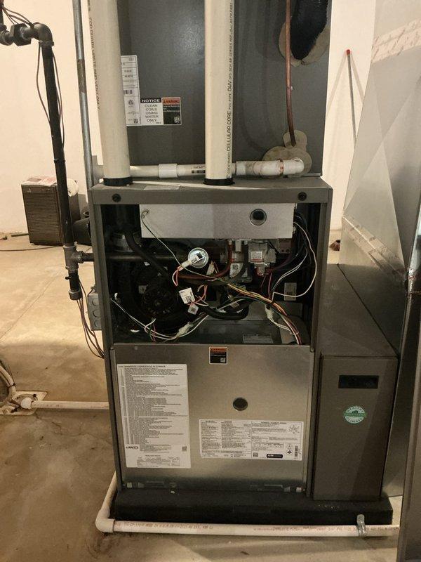 Completed comprehensive AC tune-up on five-year-old Lennox system with no reported issues. Performed standard maintenance inspection of outdoor condenser unit and indoor furnace components, verified all electrical connections, checked refrigerant levels, and confirmed proper system operation. All components functioning within normal parameters; system operating efficiently with no deficiencies noted.