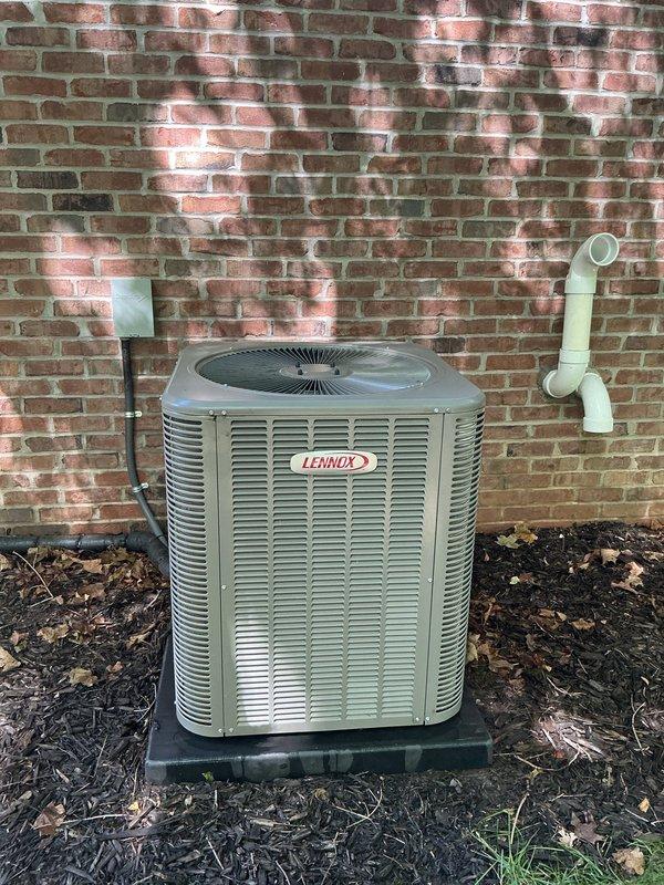 Completed comprehensive AC tune-up on five-year-old Lennox system with no reported issues. Performed standard maintenance inspection of outdoor condenser unit and indoor furnace components, verified all electrical connections, checked refrigerant levels, and confirmed proper system operation. All components functioning within normal parameters; system operating efficiently with no deficiencies noted.