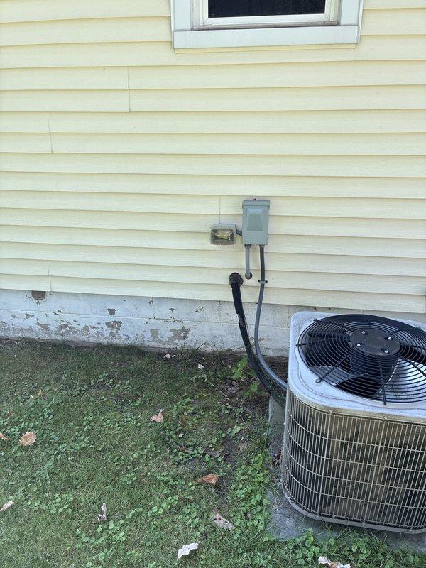 Conducted furnace replacement estimate for residential property with existing heating system approximately 19 years old and nearing end of service life. Performed comprehensive evaluation of current equipment, assessed installation requirements, and documented existing HVAC configuration including outdoor condensing unit and electrical service components. No immediate operational issues or symptoms reported with current system at time of assessment.