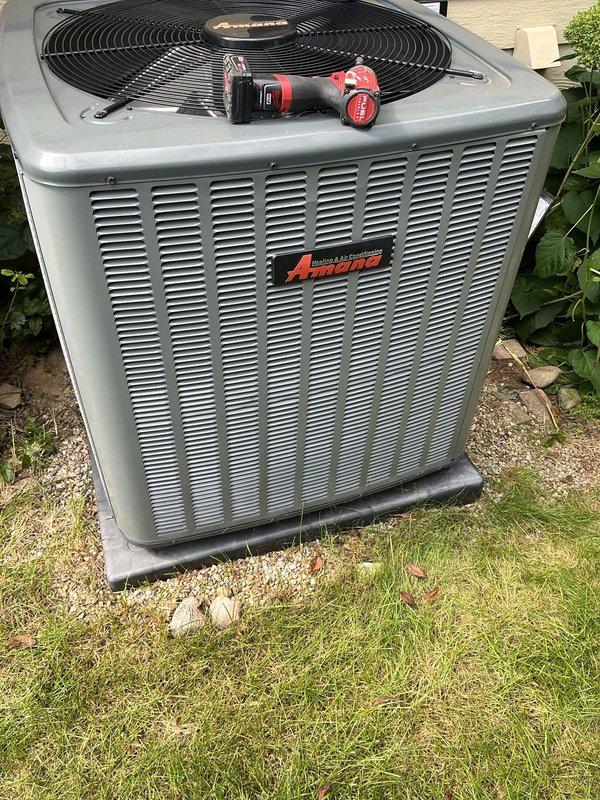 Responded to no cooling complaint on residential air conditioning system. Upon arrival, performed diagnostic testing on outdoor condenser unit using CoreSense Diagnostics tool to evaluate Copeland compressor performance and system operation. Tested electrical connections, verified proper voltage to compressor, and analyzed compressor functionality through diagnostic equipment. Completed system evaluation and documented findings with photos of diagnostic process and equipment condition. Unit operational following diagnostic procedures.