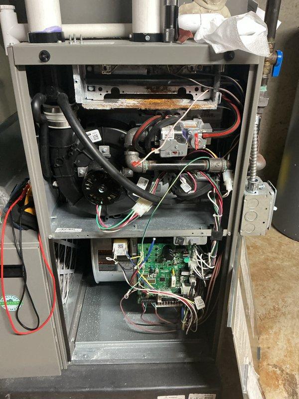 Completed annual preventive maintenance tune-up on three HVAC systems: mini-split unit, furnace, and central air conditioning system, all Lennox equipment approximately 5 years old. Performed comprehensive inspection of all components, verified proper operation of thermostat controls, checked electrical connections and circuit boards, inspected condensate pump and drainage systems, and examined heat exchanger for any signs of deterioration. All systems found to be operating within normal parameters with no deficiencies noted.