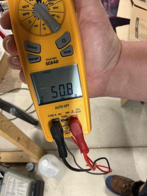 Performed scheduled maintenance on air handling unit. Conducted electrical diagnostics using digital multimeter, verifying voltage readings at 395V and amperage draw at 50.8A to ensure proper system operation and component performance within manufacturer specifications.