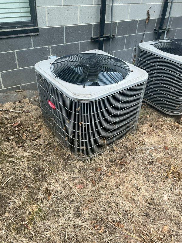 Completed commercial HVAC maintenance agreement servicing four indoor air handling units and five rooftop units. Replaced five A49 belts and installed new air filters in multiple sizes: four 18x20x1 filters, two 16x25x1 filters, twenty 20x20x2 filters, and one 14x20x1 filter. Inspected all mechanical components, electrical connections, motors, ductwork, and condenser units to ensure proper operation and system efficiency per maintenance agreement specifications.