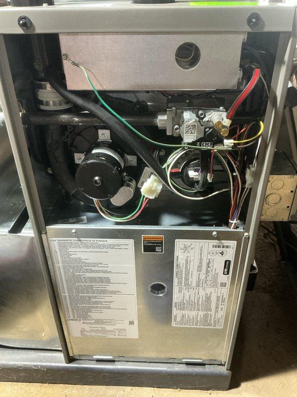 Completed annual maintenance tune-up on residential gas furnace system. Performed comprehensive inspection of all internal components including blower motor assembly, gas valve, electrical connections, and control boards. System was found to be in proper working order with all components operating within normal parameters; no repairs required at this time.
