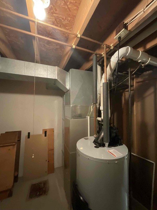 Conducted estimate for whole house humidifier installation on recently installed forced-air heating system in basement utility area. Assessed existing HVAC equipment configuration, available ductwork connections, and electrical requirements for humidifier integration. Provided homeowner with installation options and recommendations based on system compatibility and optimal placement for effective humidity distribution throughout residence.