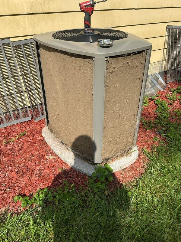 Responded to no-cool complaint on 4-year-old Lennox air conditioning system with thermostat set to 74°F but indoor temperature reading 77°F. Upon arrival, performed comprehensive system diagnostics on outdoor condenser unit including electrical connections, refrigerant pressures, and component operation. Identified and resolved issue affecting whole-house cooling capacity. System tested and verified to be operating within manufacturer specifications with proper temperature differential across evaporator coil. Unit returned to normal cooling operation with satisfactory airflow and temperature control restored throughout residence.