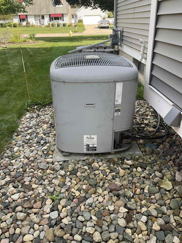 Completed follow-up site visit to assess non-operational natural gas forced air furnace and air conditioning system located in basement. Documented existing Payne brand equipment configuration including furnace with Z-vent PVC exhaust system and outdoor condensing unit for replacement estimate. Generated quote for complete HVAC system replacement.