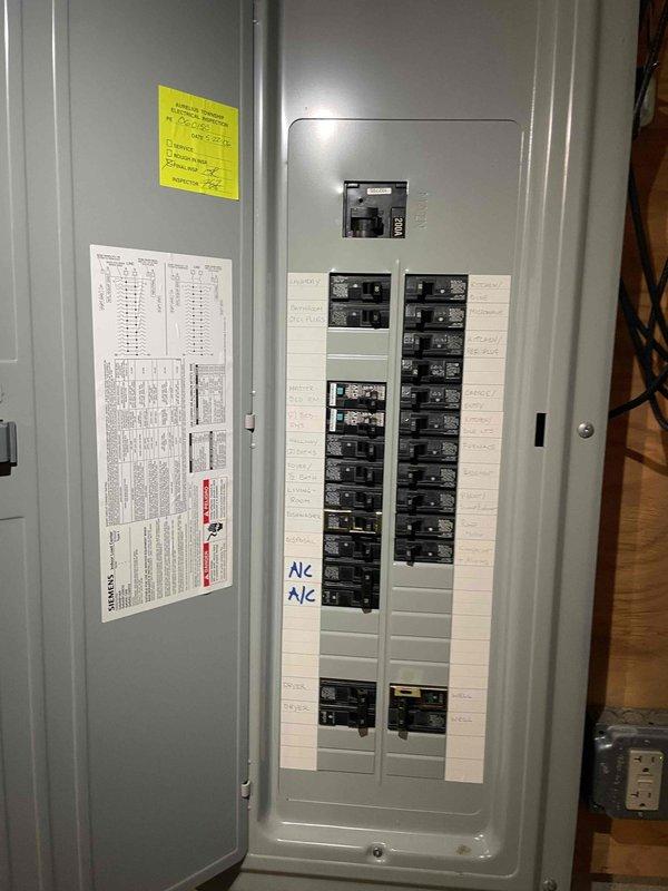Completed electrical estimate for new whole home generator installation with preference for Generac system over Kohler. Assessed existing 200-amp main electrical panel to determine capacity and available space for generator transfer switch integration, documented current circuit configuration including air conditioning circuits and branch circuit arrangement. Evaluated interior and exterior installation requirements including kitchen area access for potential gas line routing and identified suitable locations for generator placement and electrical connections to support automatic transfer switch installation scheduled for completion by March 2026.