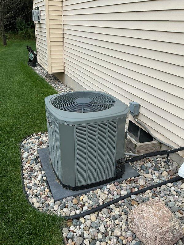 Responded to customer concern regarding non-functioning humidifier system. Performed diagnostic inspection of residential HVAC system including Trane furnace and associated IAQ equipment. Inspected humidifier unit for proper water supply, solenoid operation, and pad condition. Verified humidistat settings and control wiring connections. Checked water panel media for mineral buildup or deterioration that could prevent proper moisture distribution. Documented system configuration and current equipment condition with photos for service records.